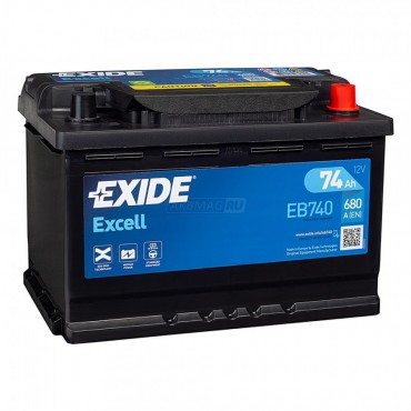 EXIDE Excell 74R EB740 680A 278х175х190